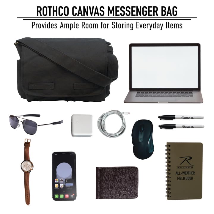 Rothco Classic Canvas Messenger Bag - Image 6