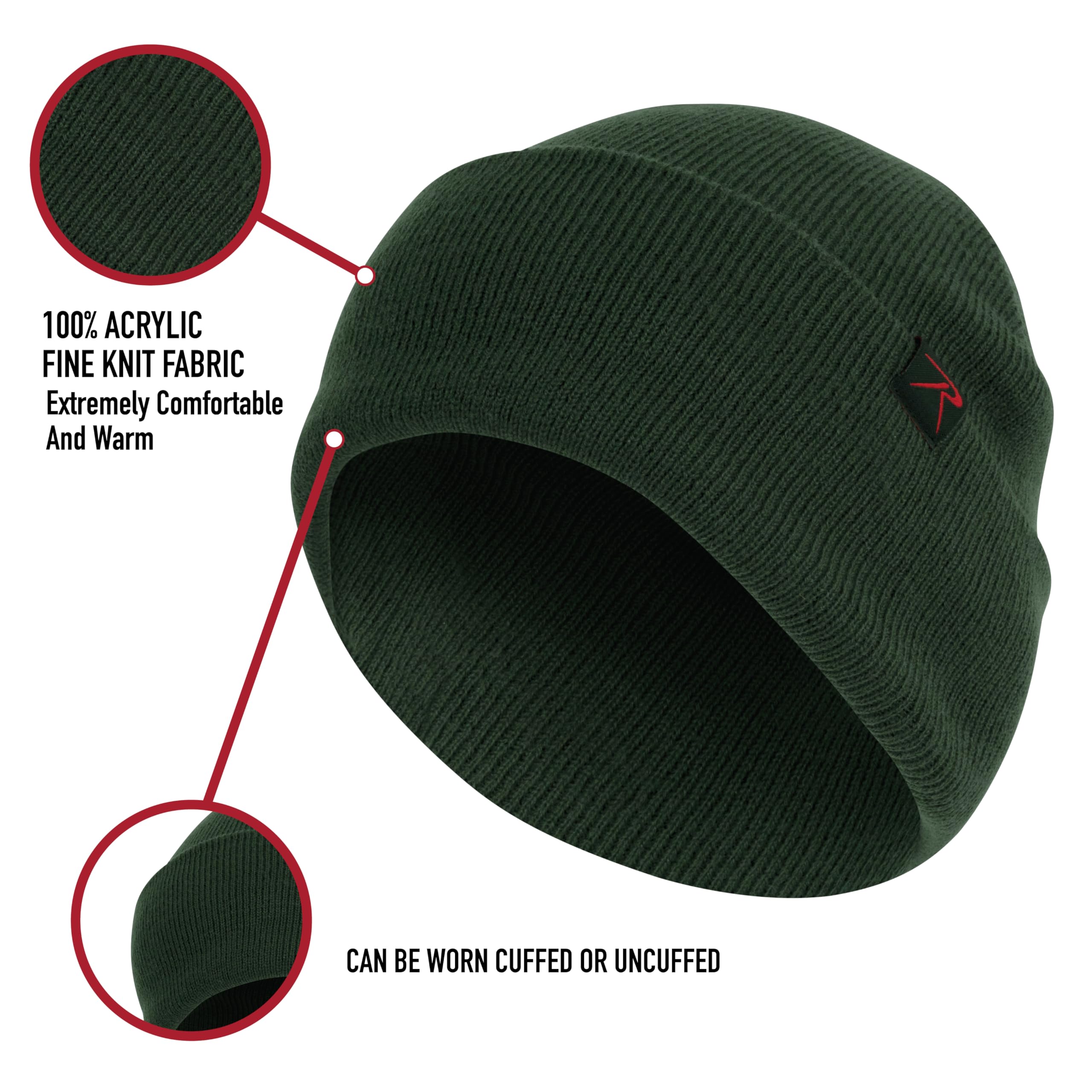 Rothco Deluxe Fine Knit Watch Cap - Image 4
