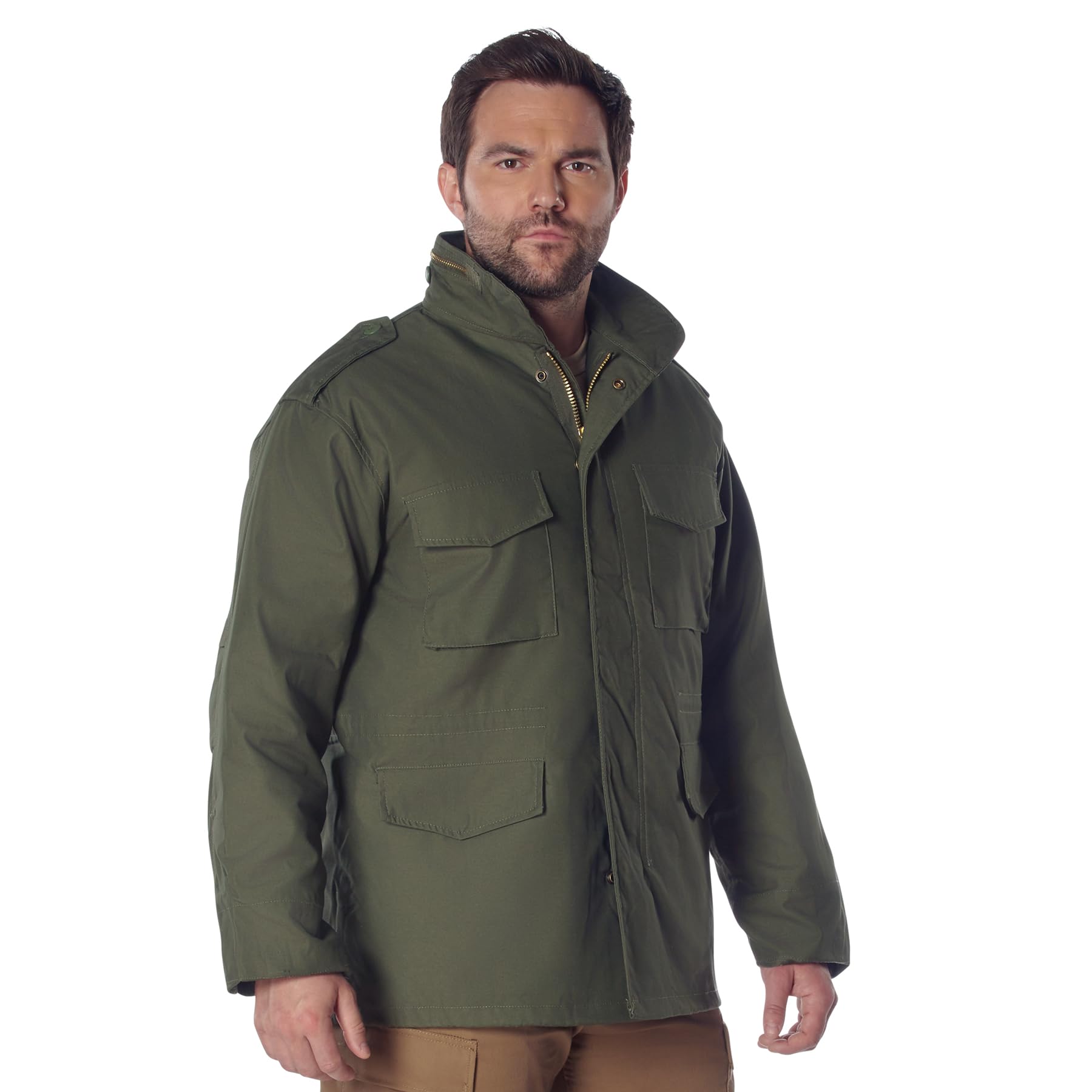 Rothco Field Jacket - All-Season Outdoor Weather Protection and Classic Style Coat, Olive Drab, L - Image 6