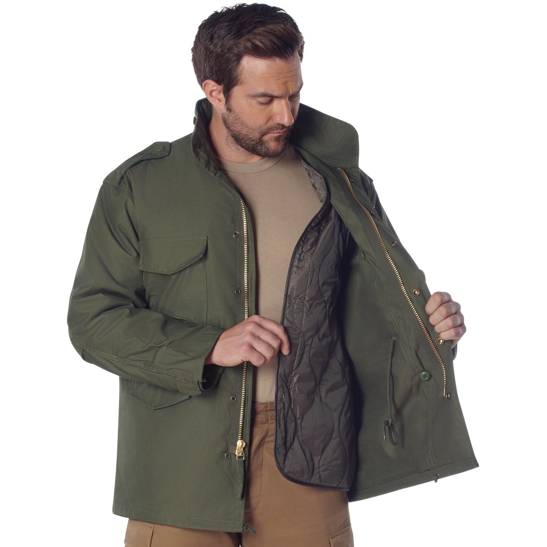 Rothco Field Jacket - All-Season Outdoor Weather Protection and Classic Style Coat, Olive Drab, L - Image 7