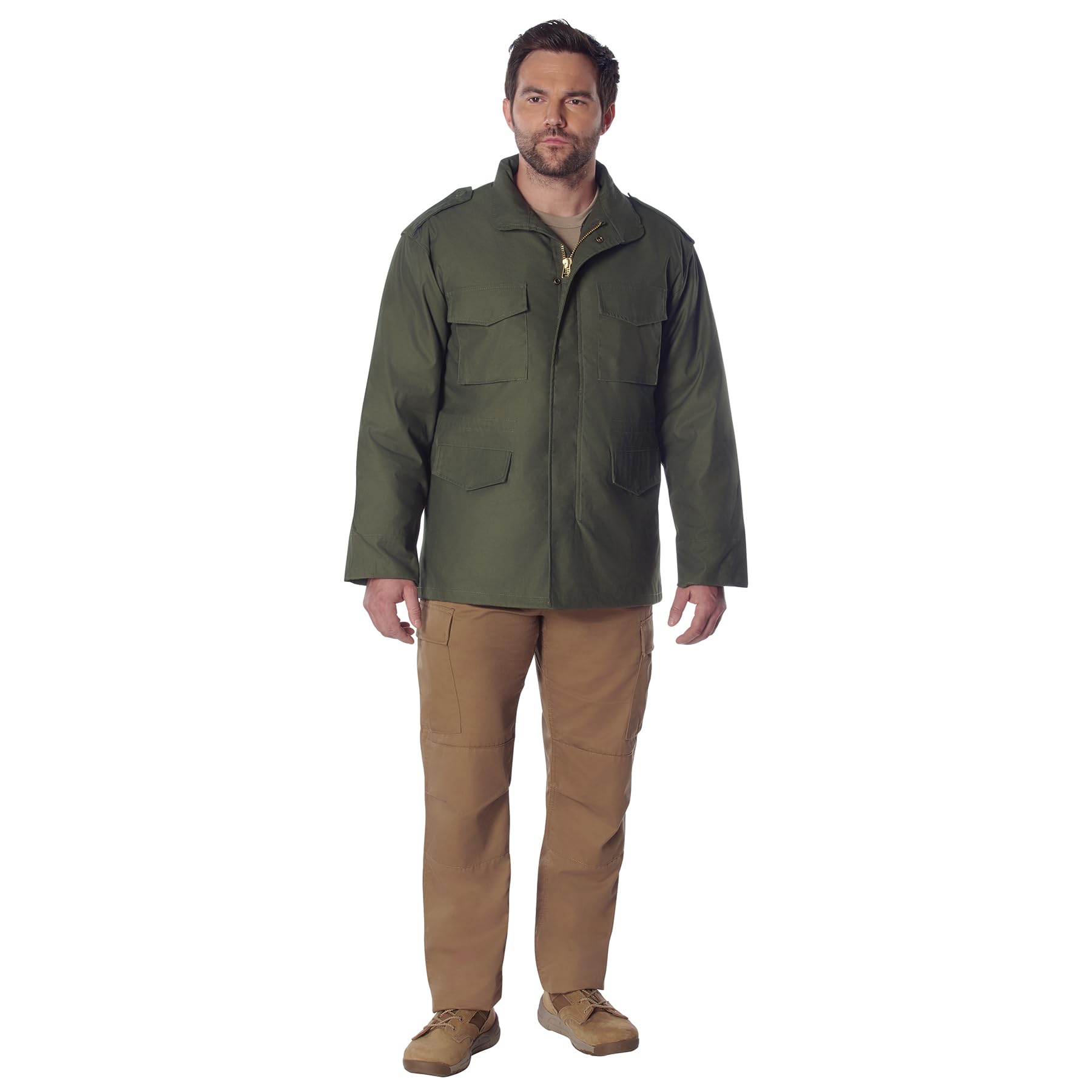 Rothco Field Jacket - All-Season Outdoor Weather Protection and Classic Style Coat, Olive Drab, L - Image 9