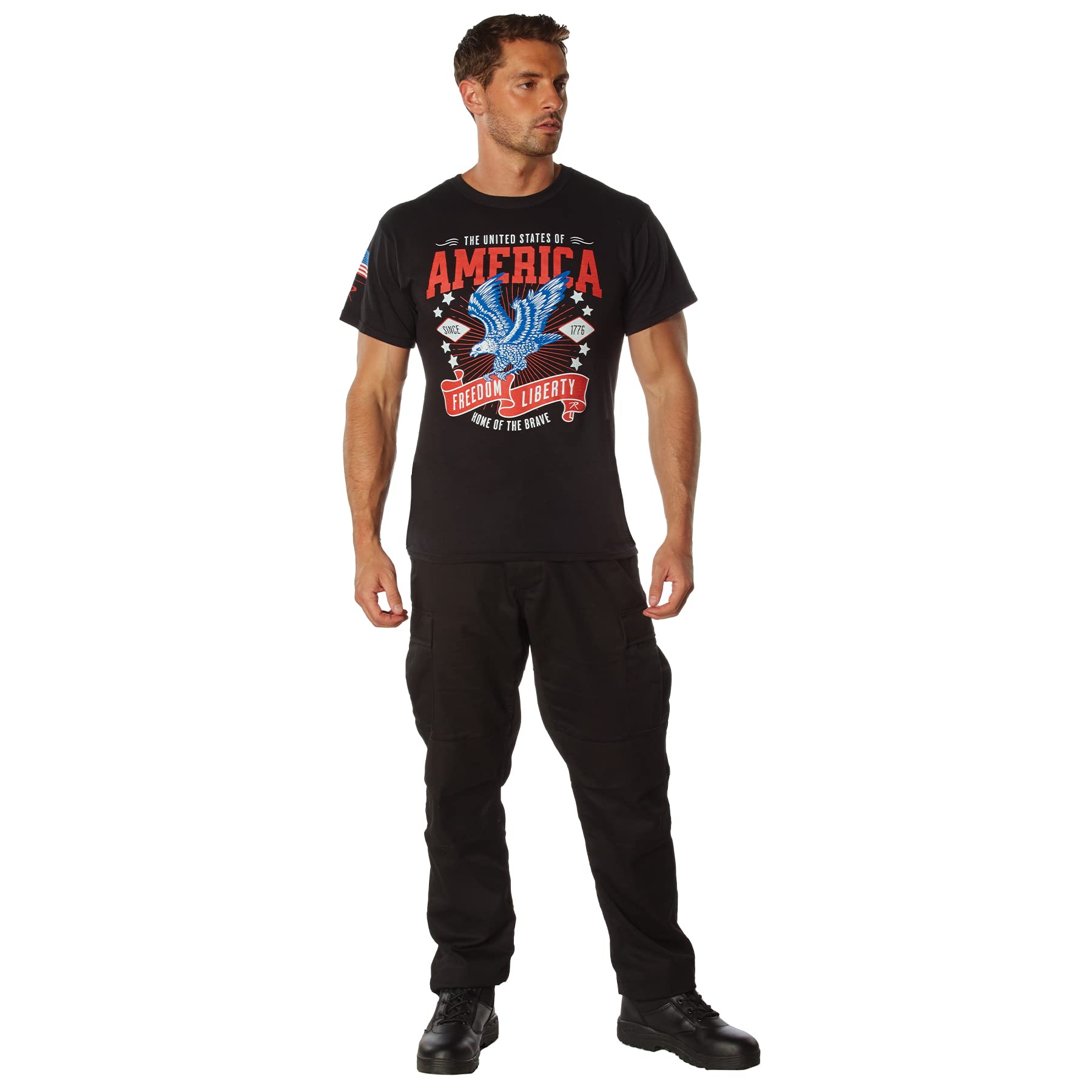Rothco Freedom & Liberty T-Shirt with - Patriotic USA Bald Eagle Short Sleeve Crewneck T-Shirt - Image 4