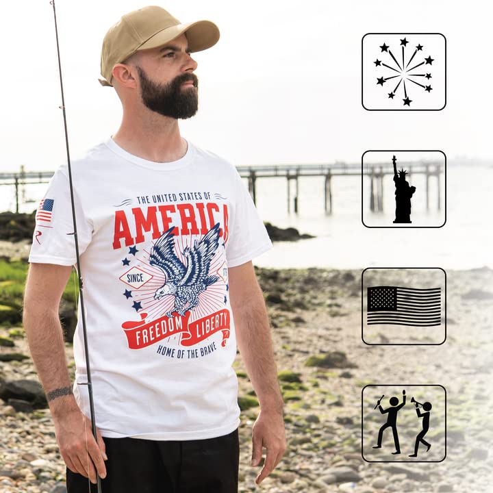 Rothco Freedom & Liberty T-Shirt with - Patriotic USA Bald Eagle Short Sleeve Crewneck T-Shirt - Image 7