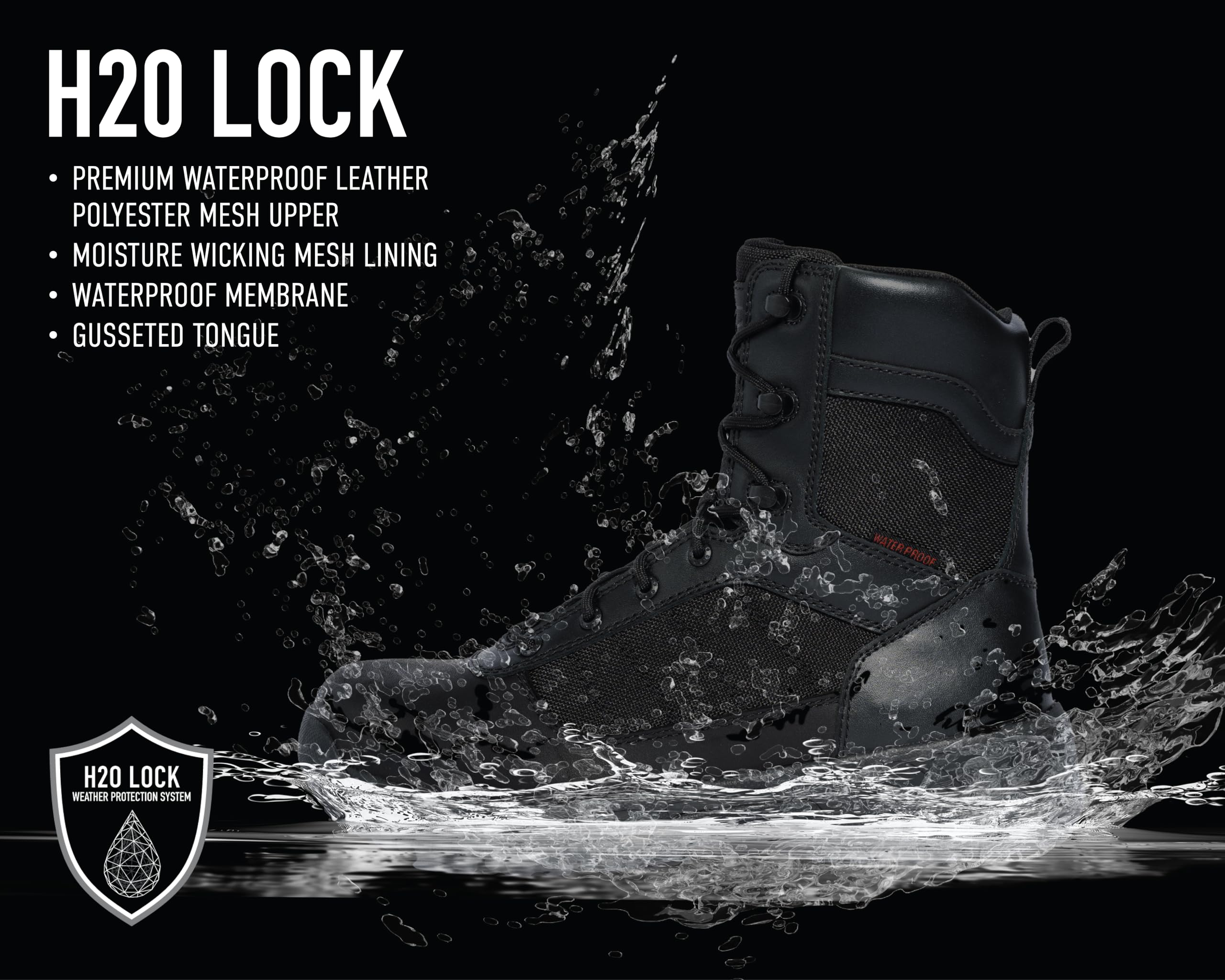 Rothco Guardian Composite Toe 8 Inch Tactical Boot - Side-Zip - Image 3