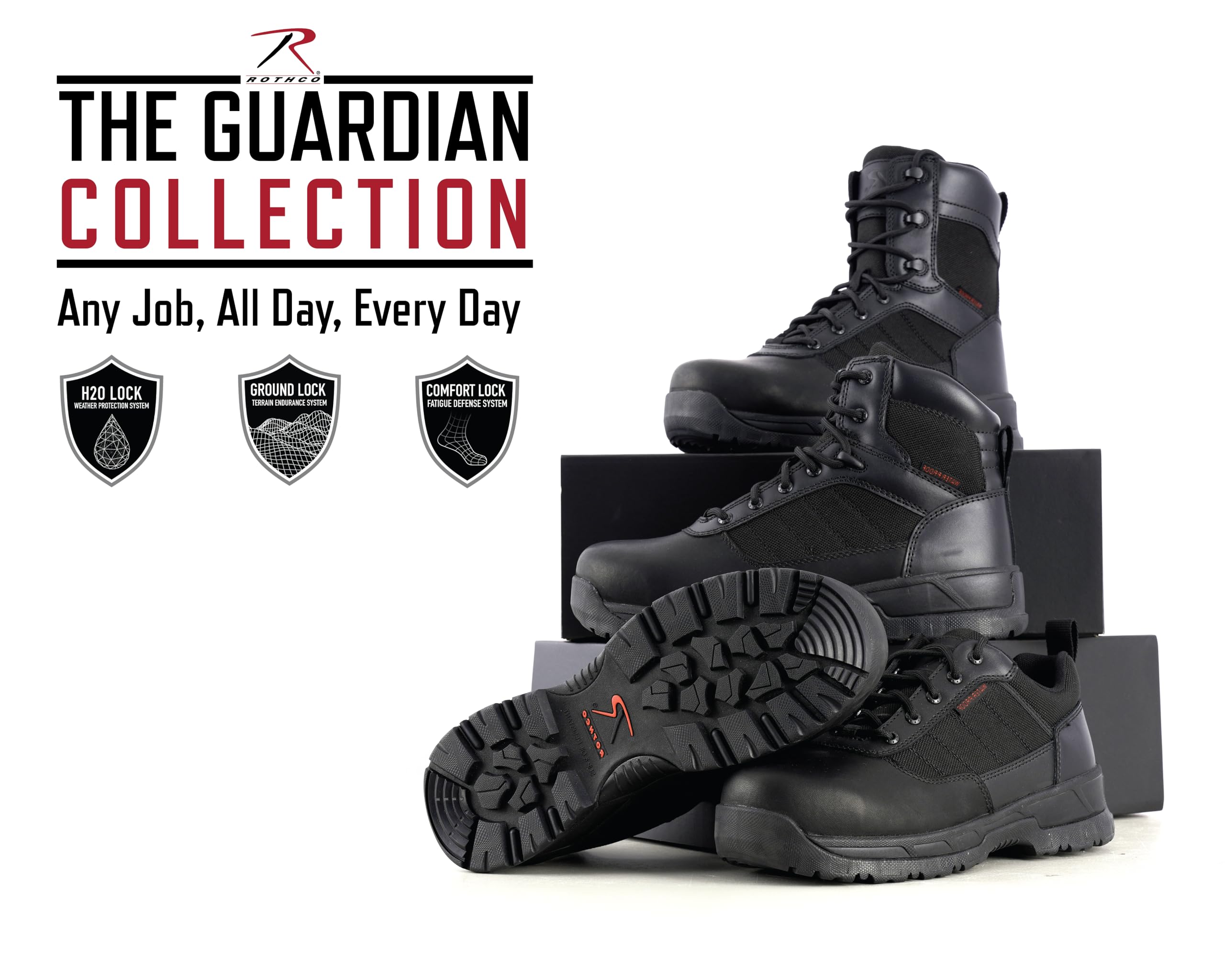 Rothco Guardian Composite Toe 8 Inch Tactical Boot - Side-Zip - Image 6