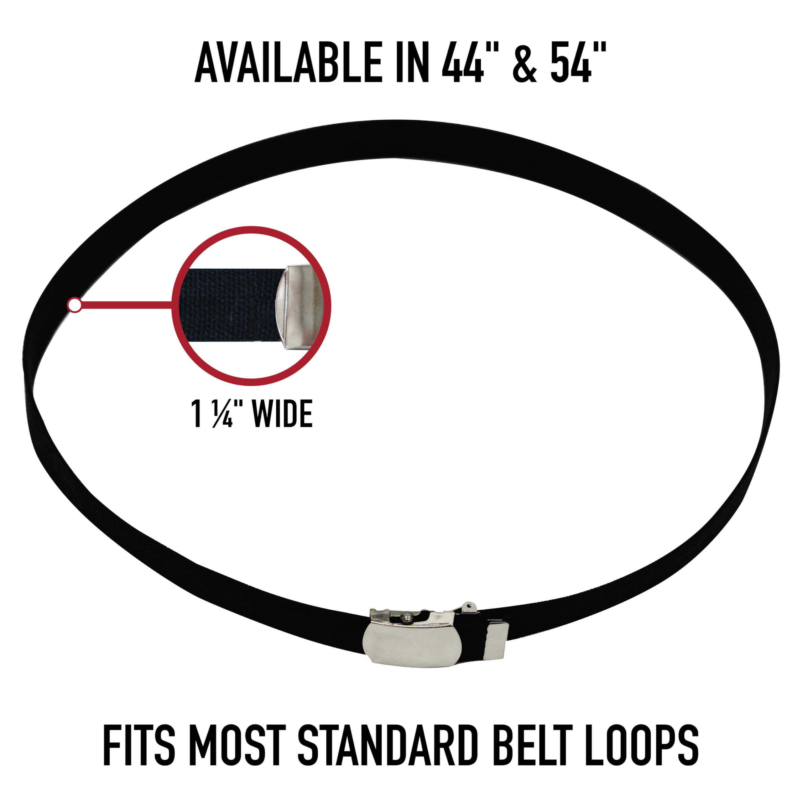 Rothco Heavy‑Duty Web Belt 3‑Pack – Adjustable Woven Belts with Metal Buckle for Workwear, Outdoor Use, and Everyday Wear - Image 5