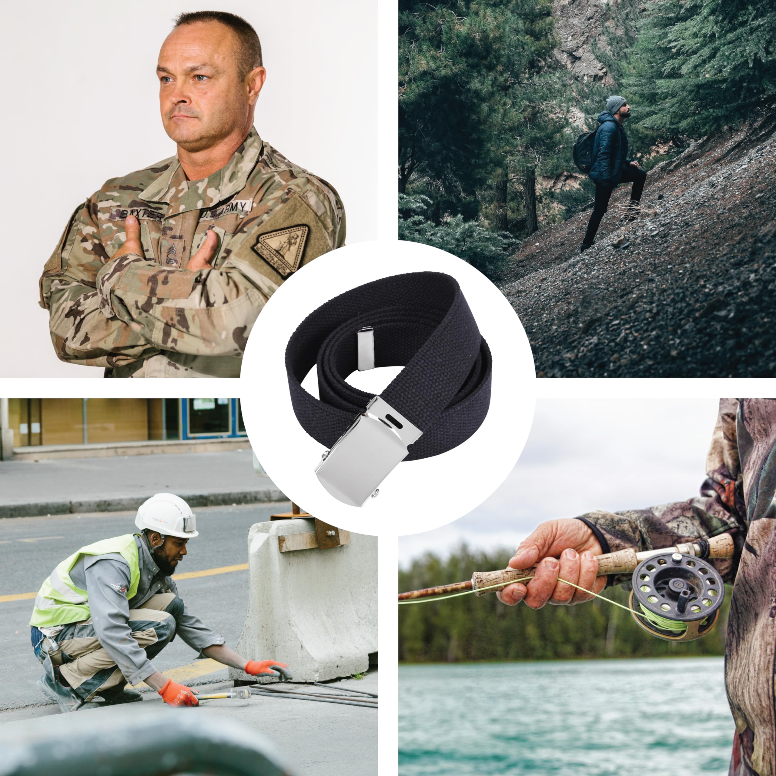 Rothco Heavy‑Duty Web Belt 3‑Pack – Adjustable Woven Belts with Metal Buckle for Workwear, Outdoor Use, and Everyday Wear - Image 7