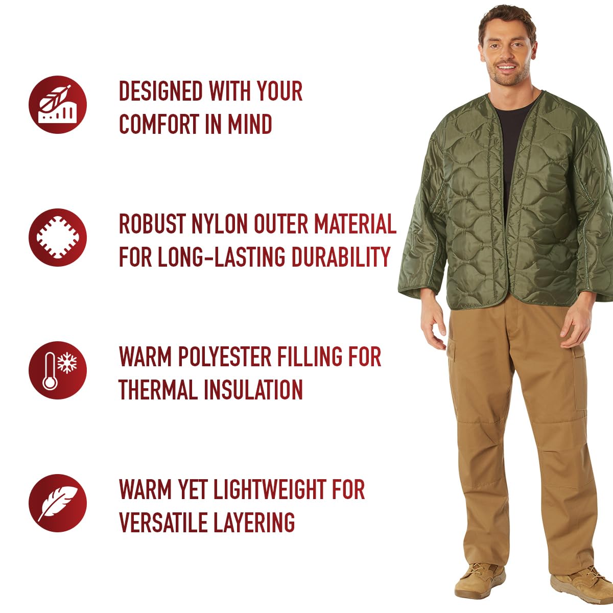 Rothco M-65 Field Jacket Liner - Stand Alone or Great For Layering - Image 5