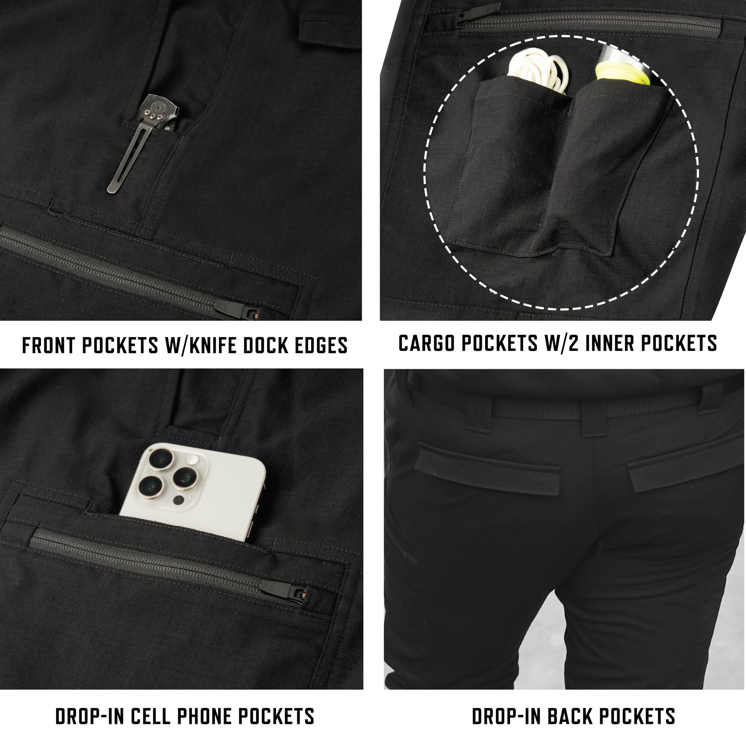 Rothco Patrol Pants – Tactical Micro Rip-Stop Water Repellent Uniform Outdoor Cargos - Image 4