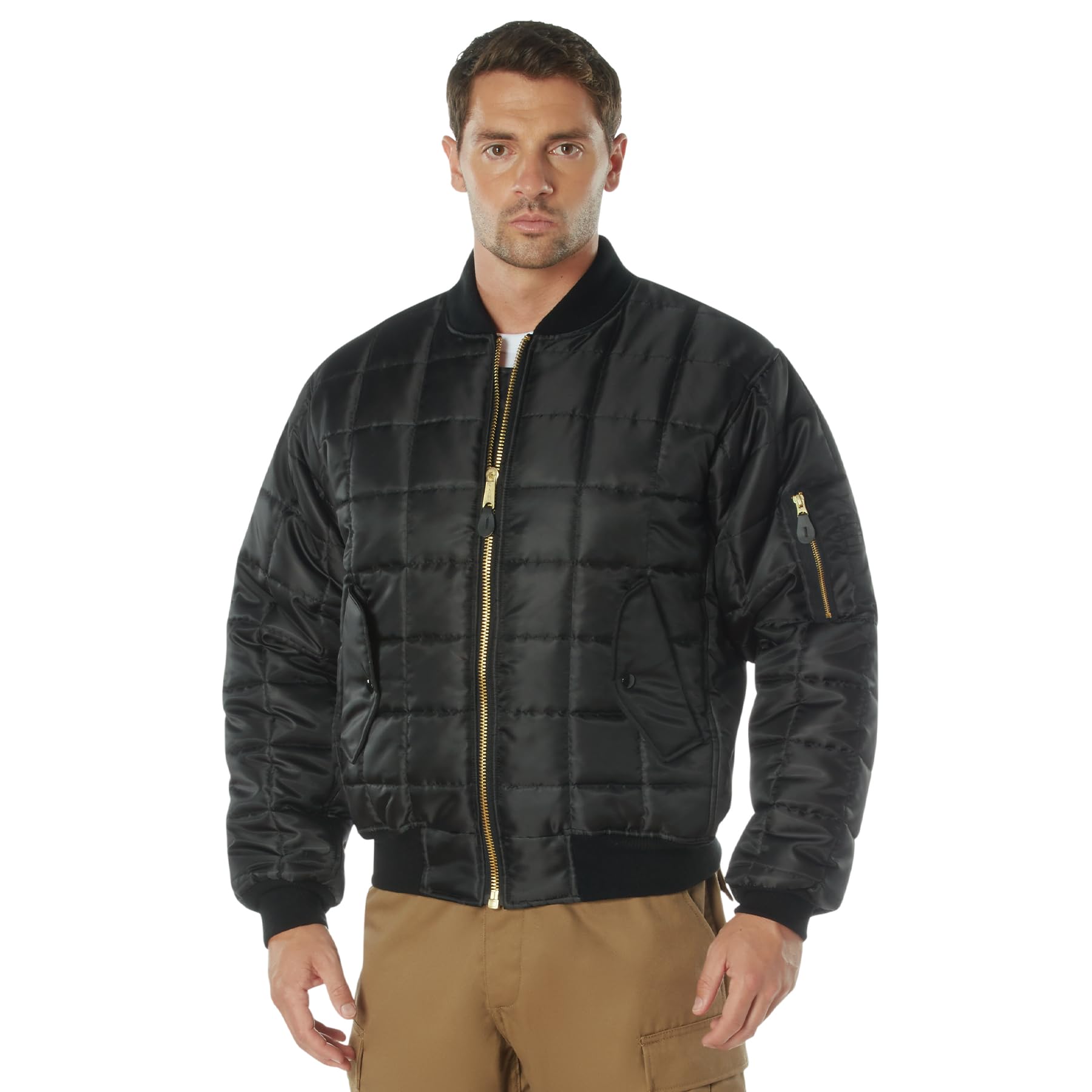 Rothco Quilted MA-1 Flight Bomber Jacket – Puffer Style Cold Weather Field Coat - Image 6