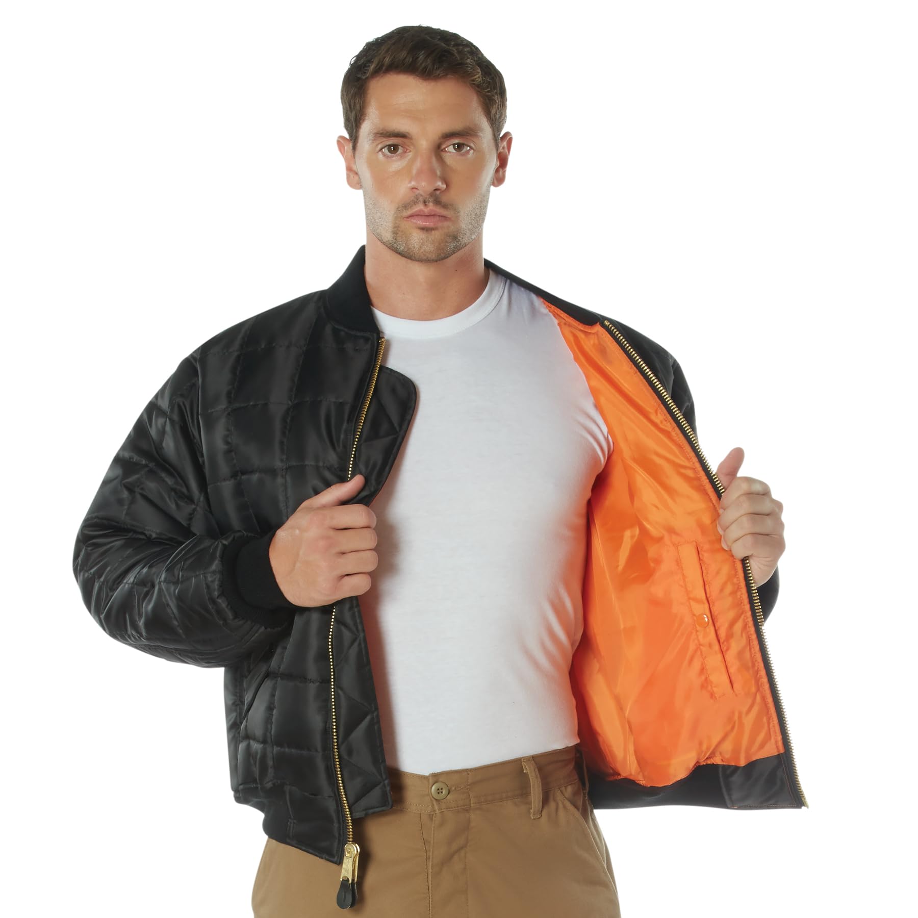 Rothco Quilted MA-1 Flight Bomber Jacket – Puffer Style Cold Weather Field Coat - Image 7