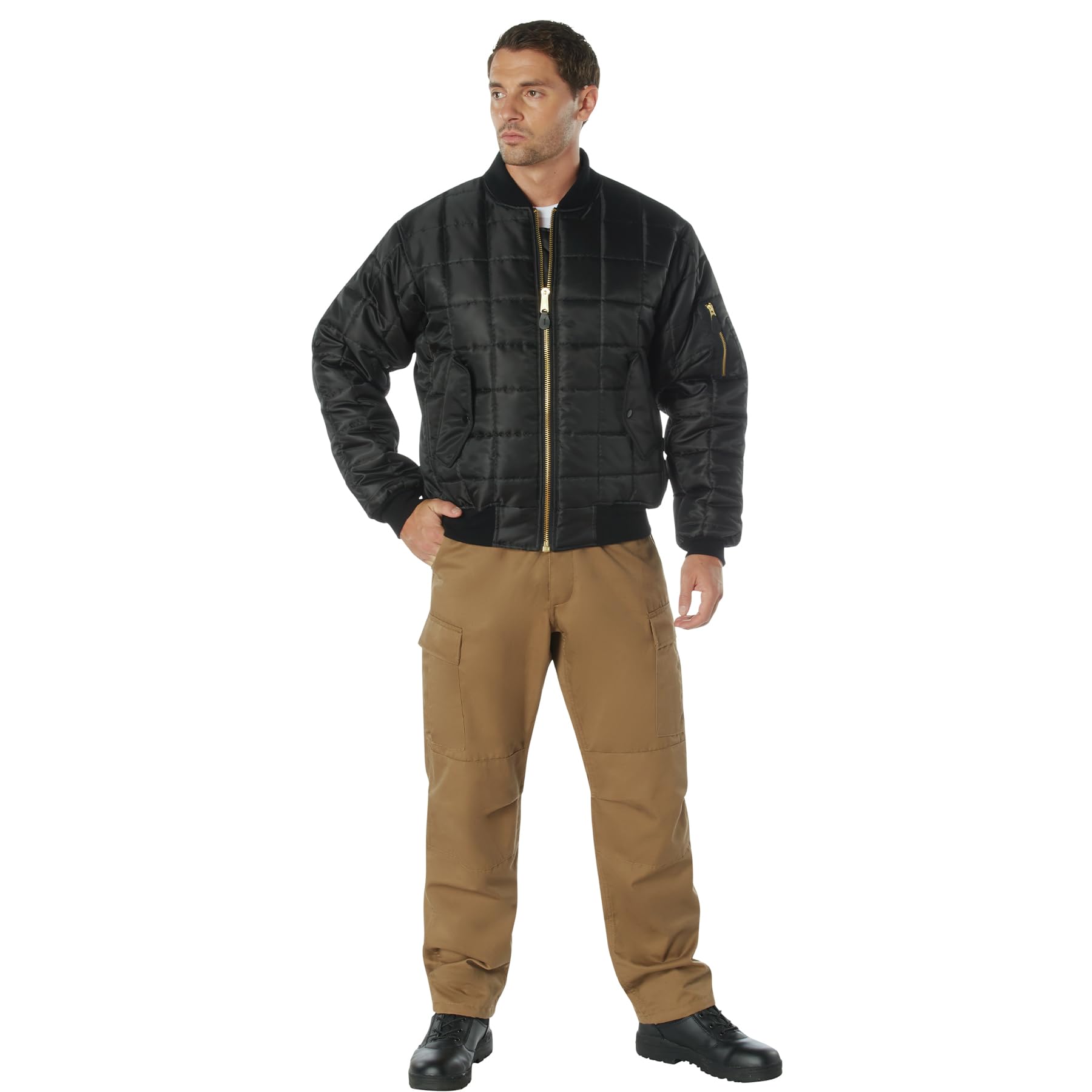 Rothco Quilted MA-1 Flight Bomber Jacket – Puffer Style Cold Weather Field Coat - Image 8