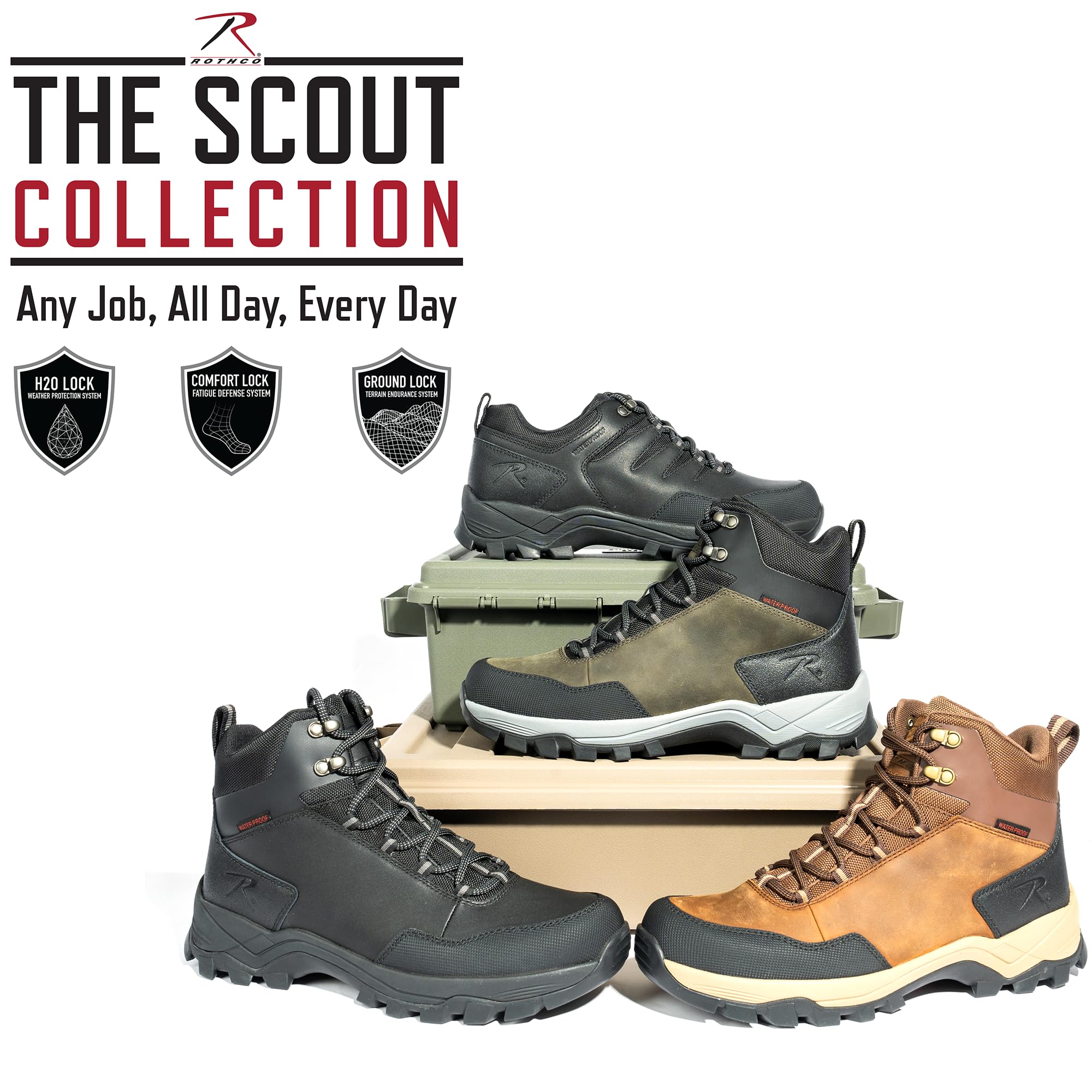 Rothco Scout All Terrain Hybrid Tactical Shoe – 4 Inch – Waterproof & Lightweight Low-Profile Boots - Image 5