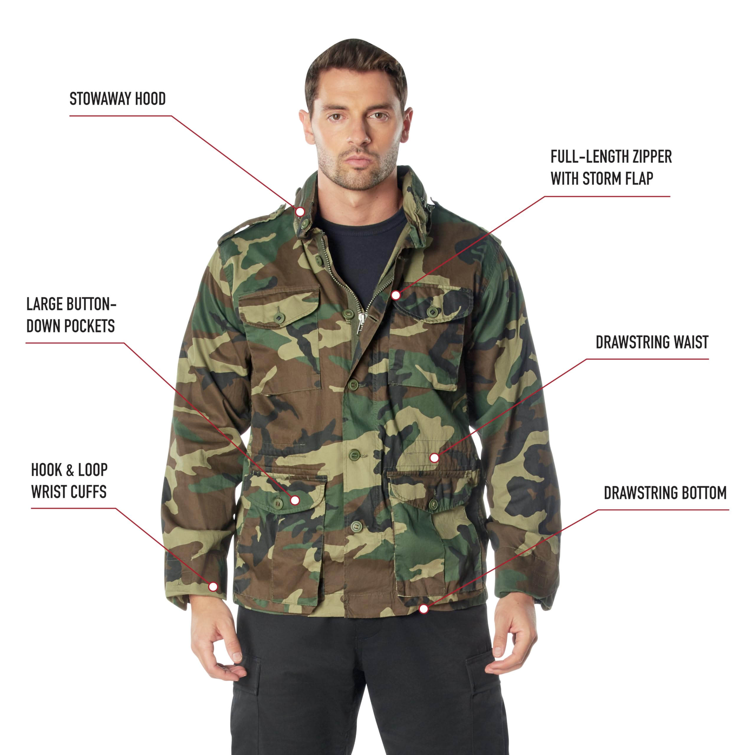 Rothco Vintage Lightweight Field Jacket – All-Season Outdoor Coat for Men and Women - Image 3