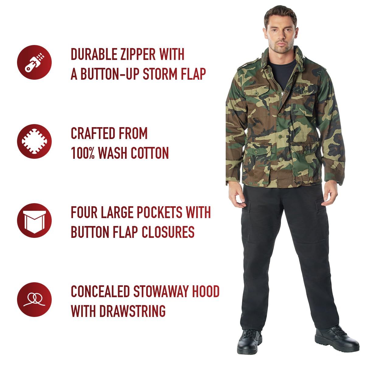 Rothco Vintage Lightweight Field Jacket – All-Season Outdoor Coat for Men and Women - Image 9